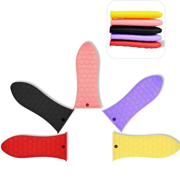 Silicone Hot Handle Holder Heat Resistant Cast Iron Skillets Handles Grip Covers For Pan Pot