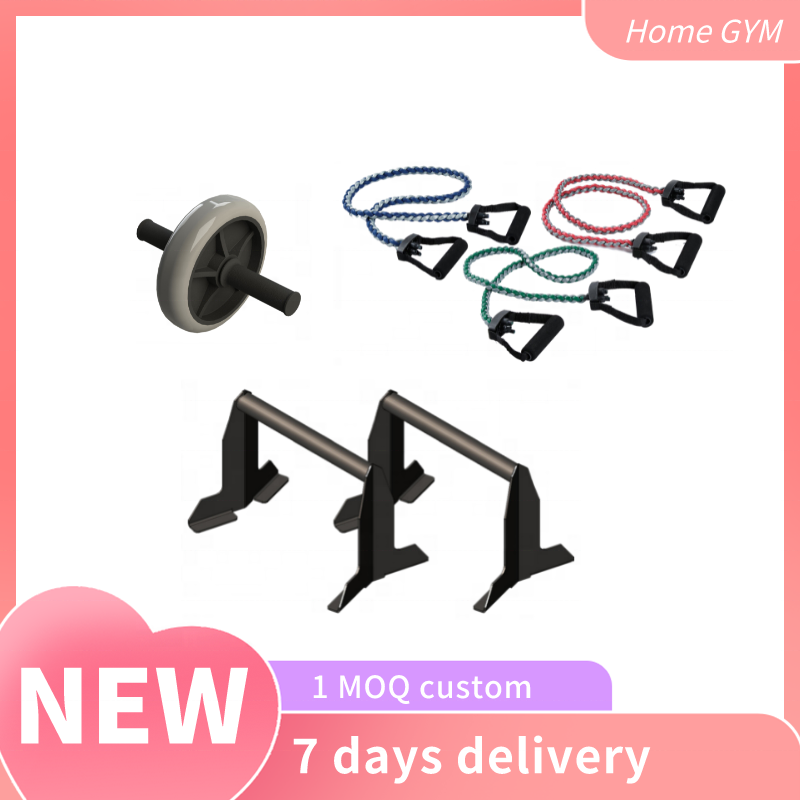 Bodybuilding Muscle Exercise PP ABS Abdominal Roller 6 In 1 Ab Wheel Roller Kit