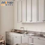 Flat Edge Countertop Eased Edge Modern Modular Kitchen Cabinet for Hassle-Free