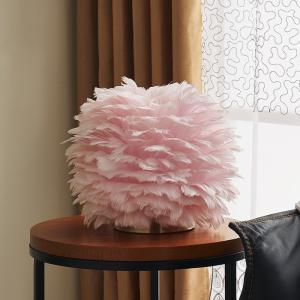 Wholesale Pink Feather Table Lamp Warm and Romantic Girl Children's Room Table light(WH-MTB-66) from china suppliers