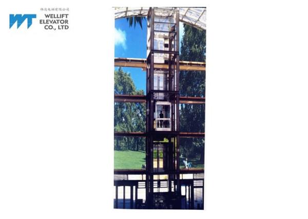 Machine Roomless 360 Sightseeing Panoramic Elevator With Outdoor Steel Structure