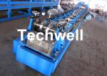 C Purlin Steel Roll Forming Machine With Hydraulic Punching 17 Forming Stations