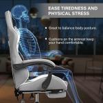 Gaming Chair with Footrest and Lumbar Support Maximum Weight Recommendation 440