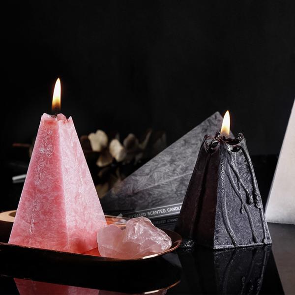 Home Decoration Cone Shape Scented Soy Wax Candle With Luxury Candle Packaging