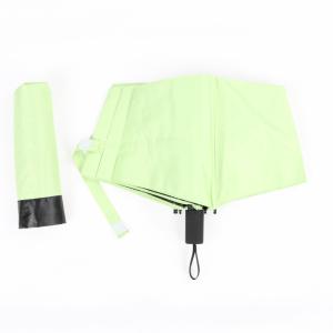 Wholesale 21 inch compact anti-uv uv protection three fold umbrella with sunproof sunshade in green color from china suppliers