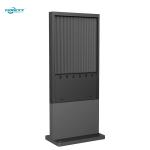 86 Inch Gray Windows Outdoor Digital Totem Vertical Digital Screen 800-2500nits