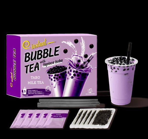 Instant tapical pearls Brown Sugar Boba Tea - Taro Flavor - Classic Milk Tea Set