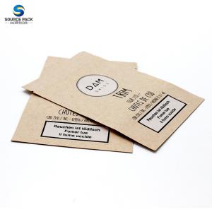 Biodegradable Custom Weed Packaging Kraft Paper Stand Up Pouch