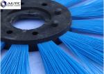 Blue Industrial Sweeping Brush PP Nylon Fabric Custom Guardrail Truck Highway