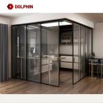 New Design Slim Frame Sliding Door Aluminum And Glass Door For Hotel Home Office
