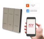 Smart Home Zigbee Stainless Steel / Aluminum Wireless Wall Switch