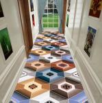 3D Printed Flower And Geometric Commercial Floor Mat Entrance Corridor Stairway
