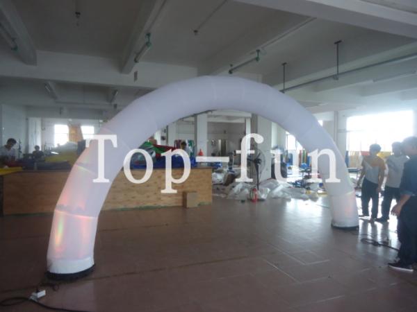 White Inflatable Arch Wiht LED Night Light For Sale / Inflatable Entrance Arch