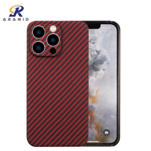 Wholesale Red Shockproof Carbon Aramid Fiber Case Mobile Phone Cover For IPhone 13 Pro from china suppliers