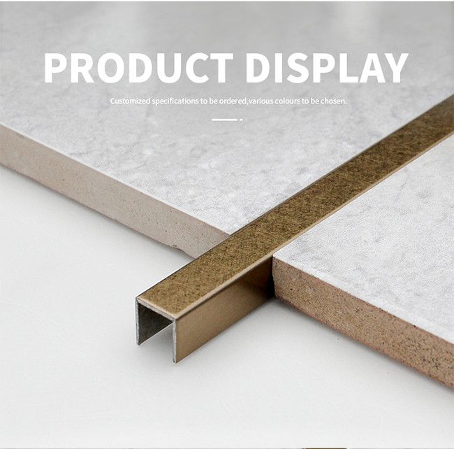 Customized Vibration Decorative Stainless Steel Tile Trim 8mm 2.7m length