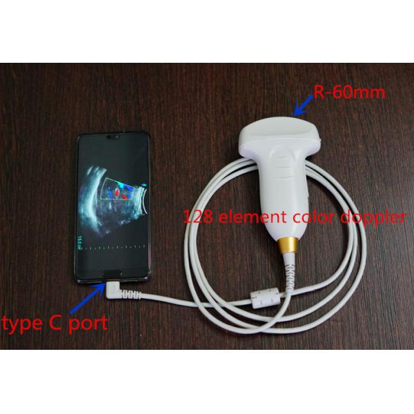 Portable Mini USB Ultrasound Machine Color Doppler PW Mode 128 Elements
