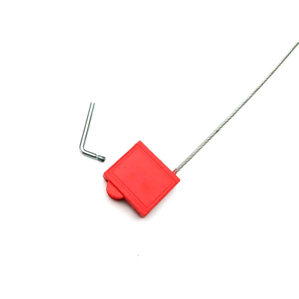 2.0mm Double Lock Security Cable Seal With Markable Area 23.5*17 mm Tamper Proof Cable Lock