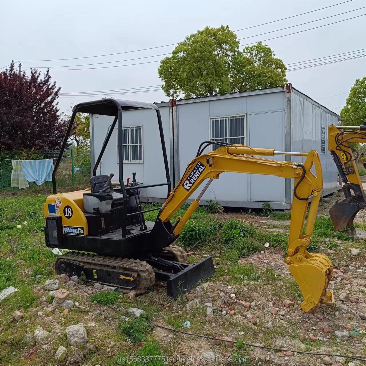 Komatsu PC18 Mini Used Crawler Excavator with Original Hydraulic Cylinder in Japan