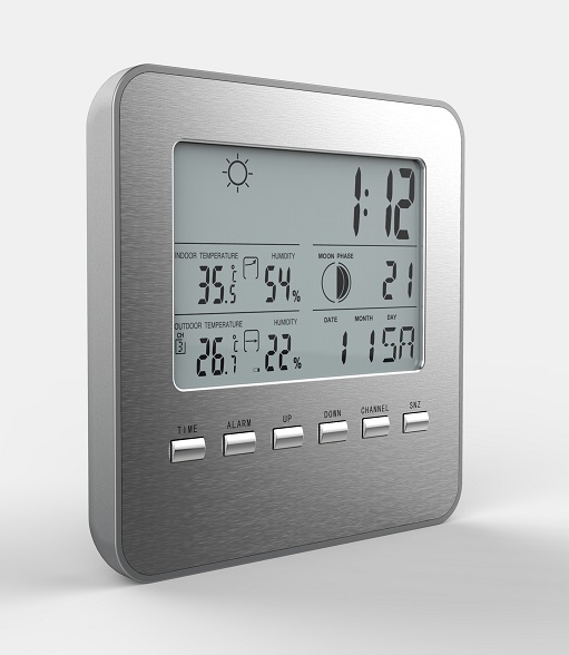 Indoor Outdoor Humidity Weather Temperature Gauge Remote Weather Monitoring Station For Home