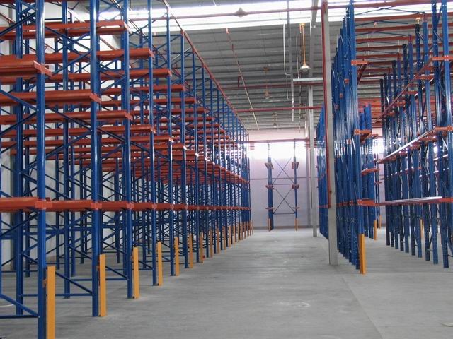Metal Shelf Pallet Storage Drive In Rack System Powder Coating