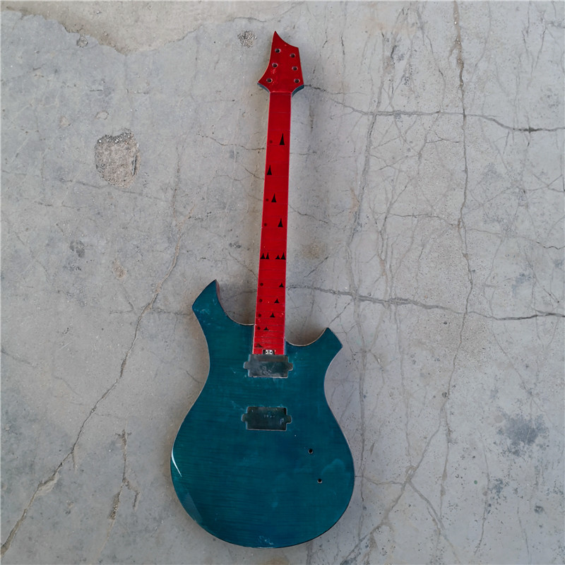 Irregular shaped white electric guitar with custom guitar/gift to friends handmade guitar