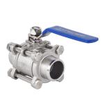 EXW Term Industrial Stainless Steel Weld 3PC Ball Valve with Handle Water Media