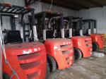 1600x180x80mm 5 Ton Forklift Mitsubishi S4S Engine 3000mm Lifting Height