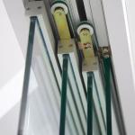 Interior Frameless Tempered Glass Sliding Door Synchronous Soft Closing