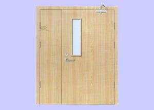 Wholesale 60 min Mother And Son Leaf 50 mm Veneered Wood Fire Door With Steel Frame from china suppliers