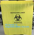 biohazard red color disposable plastic medical bags, Autoclave Biohazard Bags