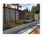 Custom Carving Outdoor Garden Partition Fence Stainless Steel Laser Perforated