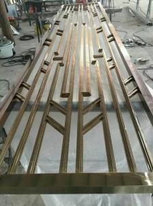 Wholesale China 304 Bronze Color Stainless Steel Laser Cut Partition Room Divider Screen Factory from china suppliers