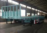 3 Axle Flatbed Tanks Trucks And Trailers 40ft Container Semi Trailer 40t / 50t