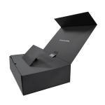 Custom Logo Black Paper Magnetic Closure Foldable Gift Box Hot Foil/UV/Varnish