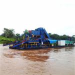 High Capacity Bucket Chain River Gold Dredger QHCBD-5 with Diamond Jigging