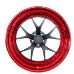 customization deep dish brushed red 18 19 20 2122 Inch 3 piece wheels forged