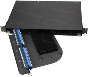 Wholesale 1/2/3/4U Rotatable Rack Mount Patch Panel Max 192 Cores Metal material rotate style from china suppliers