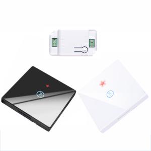 Wholesale Wireless Touch Wall Switches Sets RF433 1gang Luxury Glass Panel Remote Control Switch from china suppliers