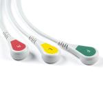 GE Marquette 2021141-002 2001292-001 ECG Cables and Leadwires 3 Lead IEC snap