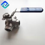 1000PSI SS Three Way Ball Valve PN63 L Port 3 Way Sanitary Valve