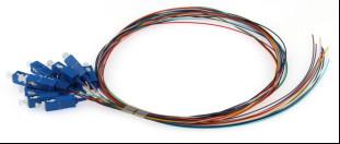 Singlemode Fiber Optic Pigtail SC/UPC Connector 12 Color Options 0.9mm G652D