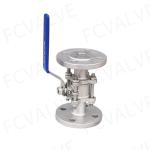 Water Media 3PC Stainless Steel Ball Valve Flange CF8/CF8m with ISO 9001