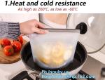 Storage preservation reusable silicone food bag,FDA reusable silicone storage