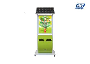 Wholesale White Steel Frame Adjustable Trash Solar Powered Light Box Floor Standing from china suppliers