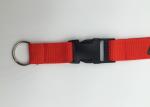 Red professionnal customized silk screened nylon lanyard with any logo