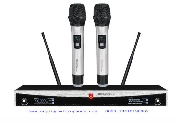 X6 fixed frequency wireless microphone system UHF Dual channel rack mountable