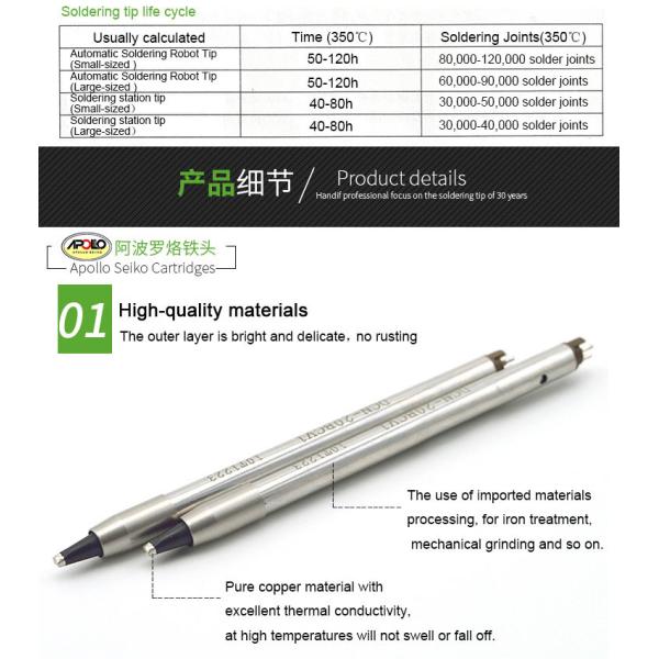 ROHS Pure Copper Apollo DCN-13PC Soldering Iron Tips