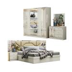 New Design Wholesale Wooden Double Bed Room Set Luxury Home Wood Frame Cheap