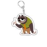 Zootopia Souvenir Printed Acrylic Charms Keychain With Metal Ring And Fashionabl