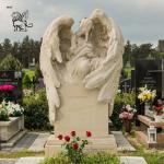 Cemetery Angel Statue Monument Marble Sculpture Cross Tombstone Grave Yard Stone